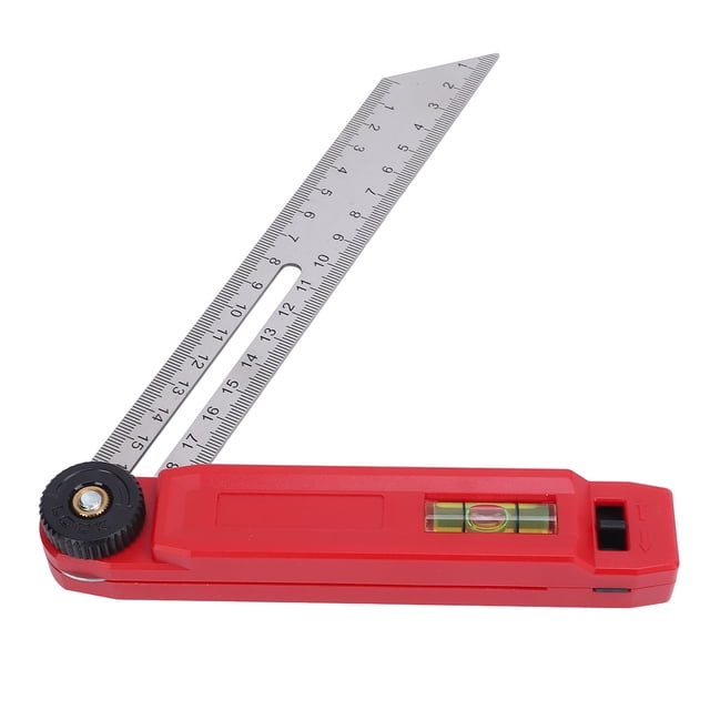 T Bevel Carpenters Angle Finder, Stainless Steel Wood Bevel Protractor Tool Quick Lock Adjustment Mechanism Clear Dual Sided Printing for Woodworking