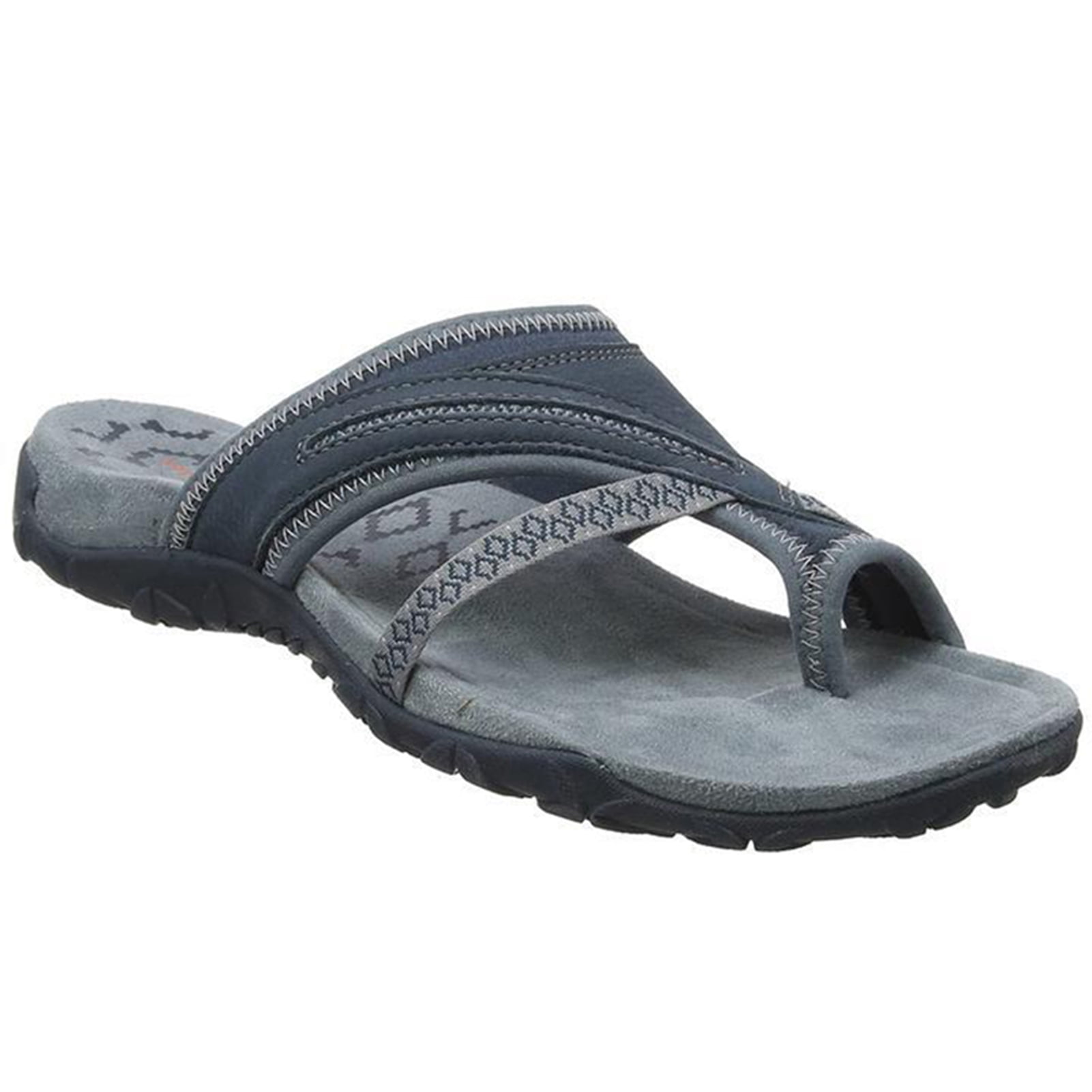CAROOTU Open Toe Women Sandals for Summer Beach Arch Support Design Flip Flop Flat Heel