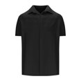 thumbnail image 4 of asjyhkr Mens Beach Button down Shirts Casual Stretch Collared Summer Travel Short Sleeve Tops, 4 of 5