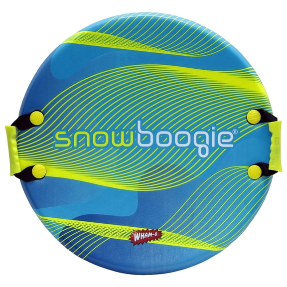 Snowboogie Soucoupe à neige 26 po disque rond léger en plastique pour enfants bleu jeu hivernal extérieur