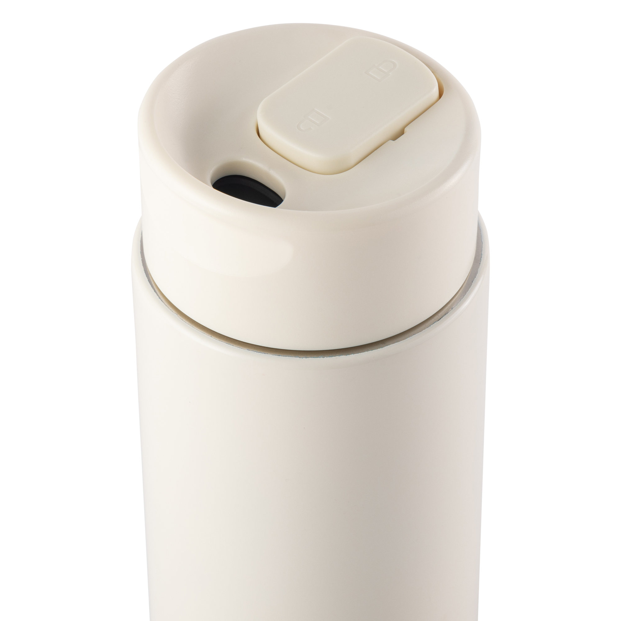 Gobelet à café isotherme à double paroi en acier inoxydable Thyme & Table, tasse de voyage de 65 cl, couleur crème