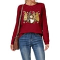 thumbnail image 2 of Chemises à Manches Longues pour Femmes Tendance Lot Hauts à Manches Longues pour Femmes Chic Décontracté Printemps 2026 T-Shirt de Noël pour Femme T-Shirt à Imprimé Lettres de Noël T-Shirt Graphique Arbre de Noël Col Rond Haut à Manches Longues m, 2 of 6