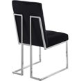 thumbnail image 2 of Meridian Furniture Alexis Velvet Dining Chair, Black (Set of 2), 2 of 7