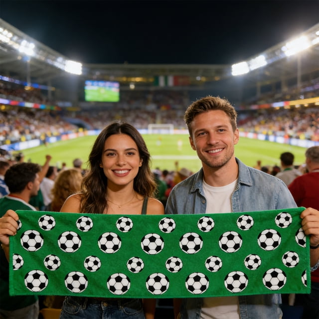 weibbin Cooling Towel Football Pattern 31.5x11.8in Instant Chill Microfiber For Gym Workout Running Yoga Green