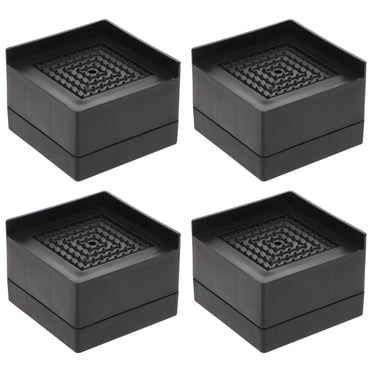 4 Pcs Élévateurs de Lit Robustes pour Cadre de Meuble, Soulève-Canapé, Coussins Rehaussants (Noir)