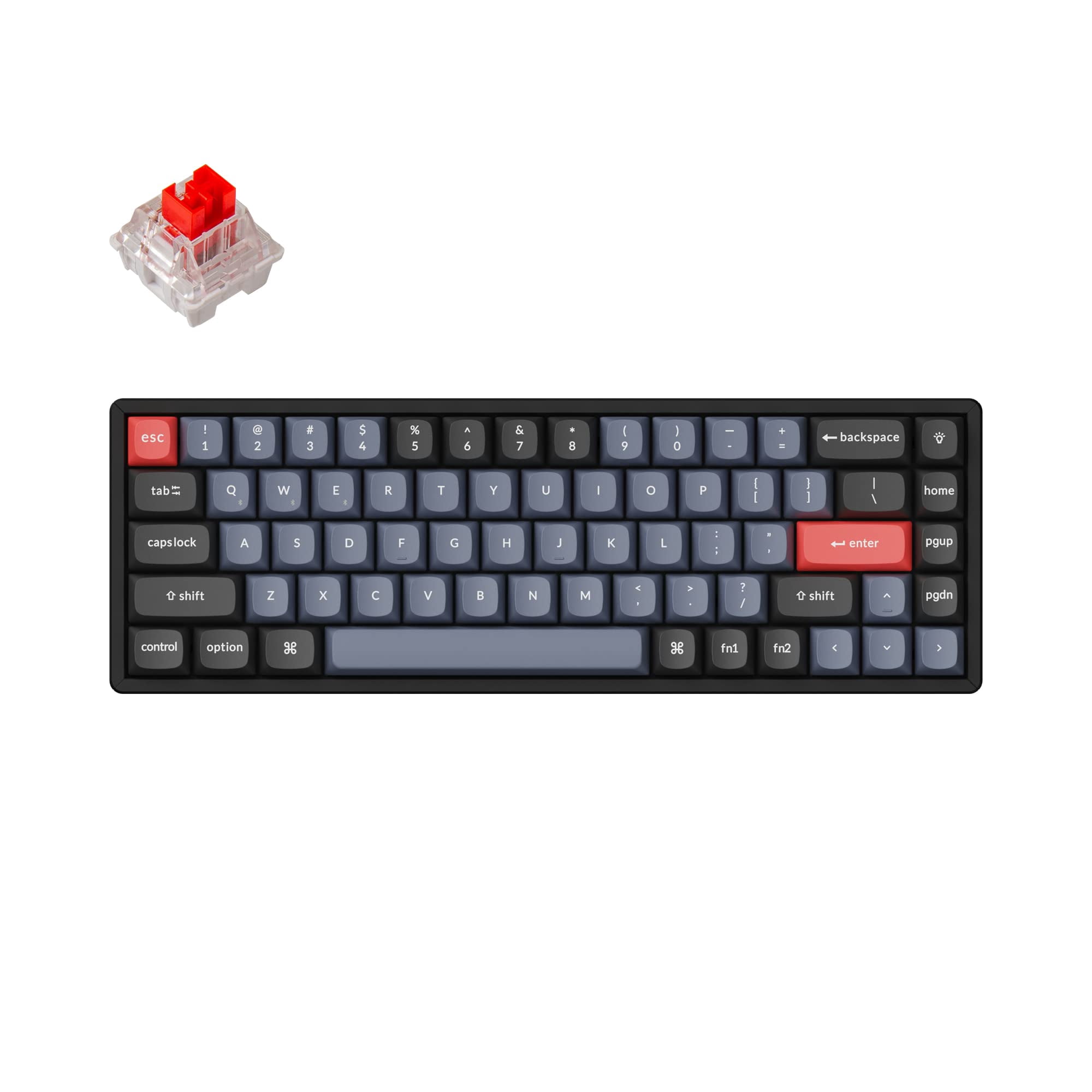 Keychron K6 Pro Wireless Custom Mechanical Keyboard QMK/Launcher Programmable Macro Hot-Swappable Keychron K Pro Red Switch 65% Layout Aluminum RGB Backlit Office Keyboard for Mac Windows Linux
