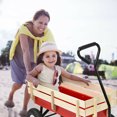 thumbnail image 3 of Gymax Outdoor Wagon Pulling Children Kid Garden Cart w/ Wood Railing Red 330lbs, 3 of 10