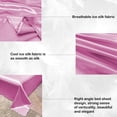 thumbnail image 4 of EGNMCR Ice Silk Bed Sheet Pillow Case 3 Piece Set And Luxurious Soft Ice Silk Bed Sheet Suitable For All Seasons Cool Ice Silk Fabric Machine Washable Ice silk bed sheet, 4 of 8