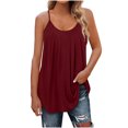 thumbnail image 1 of Birdeem Femmes Été Mode Décontractée Camisoles Sans Manches Col Rond Unies Débardeurs Blouse Gilet, 1 of 6