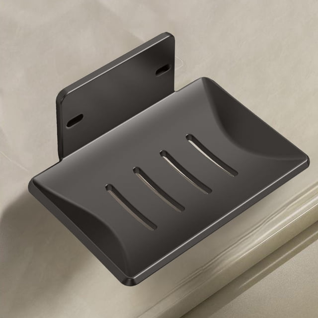LSLJS Boîte à Savon Murale Perforée pour Salle de Bain Drainage Haut de Gamme Rangement pour Savon Boîte de Rangement pour Salle de Bain en Acier Inoxydable, Accessoires pour la Maison