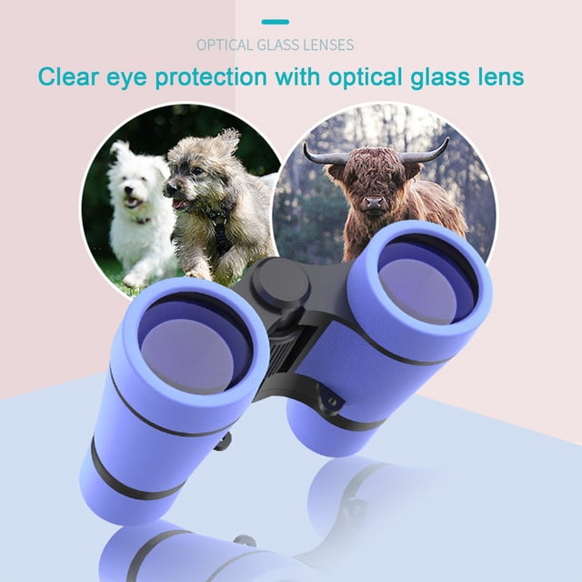 PRETXORVE Portable 4 Magnification Lens Binoculars for 3-7 Years Old Kids Telescope