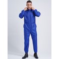 thumbnail image 3 of YONGHS Men's One Piece Dustproof Workwear Long Sleeve Work Overall Suit With Drawstring Hood Blue L/170, 3 of 7
