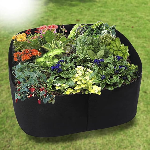 Fabric Raised Garden Bed Rectangle Breathable Planting Container Growth Bag