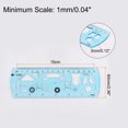 thumbnail image 2 of Unique Bargains 3pcs Unbreakable Flexible Rulers 15cm/6' Double Scale Shatterproof Folding Plastic Ruler, Light Blue, 2 of 6