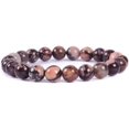 thumbnail image 1 of Bracelet Extensible Unisexe en Perles Rondes de 8 mm en Agate Rose Africaine Naturelle, 1 of 2