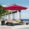 thumbnail image 3 of Patio Umbrella Canopy Polyester Cloth Umbrella Canopy Replacement UV-Resistant Umbrella Canopy Cover Rainproof Umbrella Outdoor Umbrella Replacement Cloth for Garden Courtyard, 3 of 8