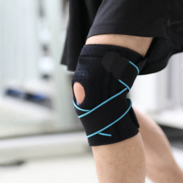 Cagogo Genouillères de Compression à Moins de 5 $, Genouillères de Compression, Attelle de Soutien de Genou de Sport, Protection de Genou pour Cyclisme et Course, Protège-Genou à Sangle Élastique, Matériau Néoprène Respirant, Conception Antidérapante