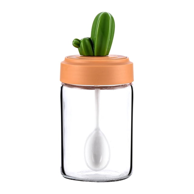 A1 Compact Glass Seasoning Dispenser With Measuring Lid Kitchen Pantry Organizer For Herbs Spices Cooking Essentials #040U0