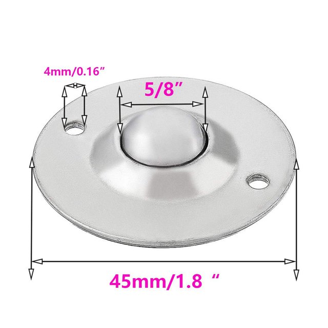 40Pcs -16B 5/8-Inch Bearing Steel Roller Ball Flange Conveyor Transfer Unit