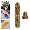 thumbnail image 4 of Embossed Sewing Thimble Case European Style Storage Sewing Metal Cross Stitch Option 4, 4 of 8