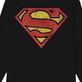 thumbnail image 2 of Chandail à Manches Longues Noir à Col Rond pour Homme avec Logo Superman - Grand, 2 of 5