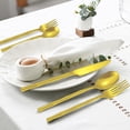 thumbnail image 1 of Cutlery Set, Kit Fork and Spoon, Solid Round Handle, 5-Piece Kitchen Dining Utensils, Ergonomic Design, Durable Construction, Easy Clean, 1 of 6