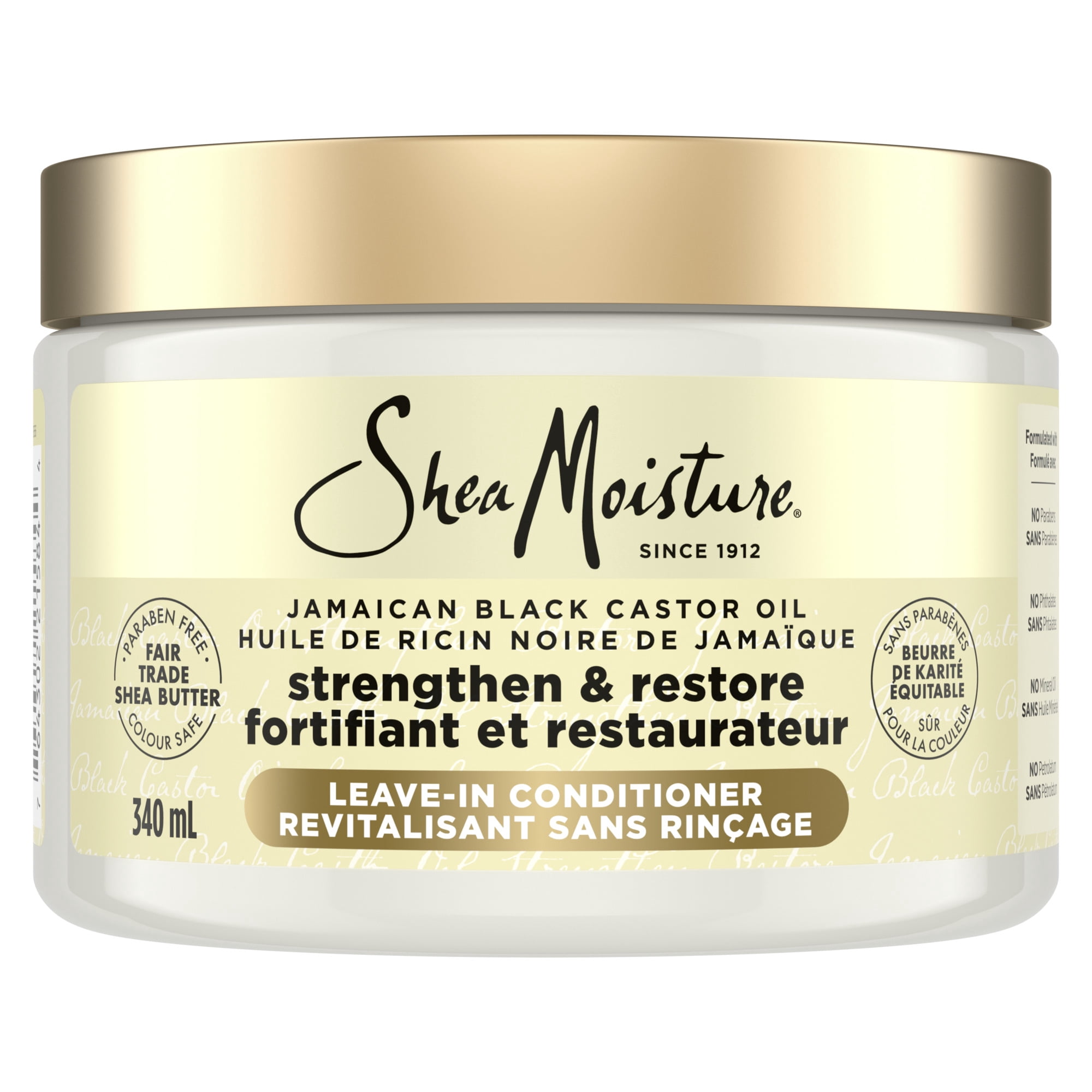 SheaMoisture Revitalisant Sans Rinçage Fortifiant et Restaurateur pour Cheveux Abîmés, 340 ml