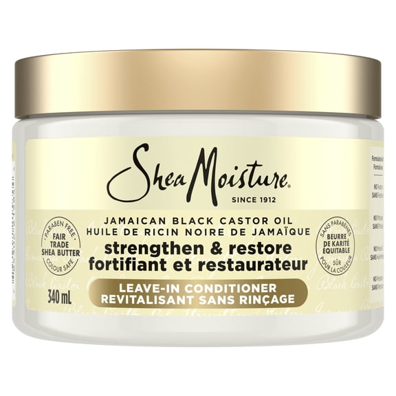 SheaMoisture Leave-In Conditioner Strengthen & Restore for Damaged Hair, 340 ml