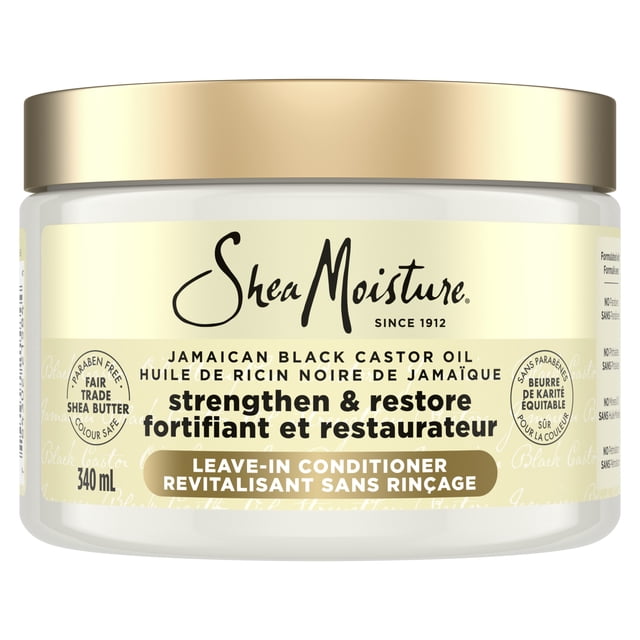 SheaMoisture Revitalisant Sans Rinçage Fortifiant et Restaurateur pour Cheveux Abîmés, 340 ml
