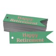 thumbnail image 1 of Inkdotpot Pack Of 50 Real Rose Gold Foil Paper Tags Happy Retirement Favor Hang Tags, 1 of 6