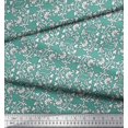 thumbnail image 3 of Soimoi Poly Georgette Fabric Leaves & Floral Block Decor Fabric Printed Yard 42 Inch Wide, 3 of 3