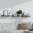 thumbnail image 4 of Tablette Murale Flottante / Étagère de Rangement en Bois 40x14,3 cm / Organisateur pour Salle de Bain, Cuisine et Salon / Conception Modulaire avec Capacité de Charge de 15 kg / Brun/noir/blanc / Montage Mural Gain de Place, 4 of 6