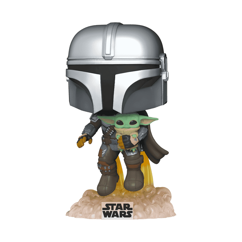 Funko POP! Star Wars: The Mandalorian - Mando Flying with Jet Pack Collectible Vinyl Figure