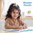 thumbnail image 4 of Uxcell Round Pencils, 12Pcs Triangle HB Graphite Pencil with Eraser, Light Green, 4 of 6