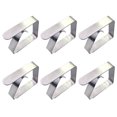 thumbnail image 1 of 12 Pcs Pinces à Nappe Carrées en Acier Inoxydable Réglables Pinces à Jupe de Table pour Fête à la Maison, 1 of 8