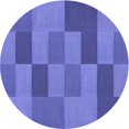 thumbnail image 1 of Ahgly Company Tapis d'Intérieur Ronds Transitionnels Bleus Lavables à la Machine, 7 Pieds Rond, 1 of 7