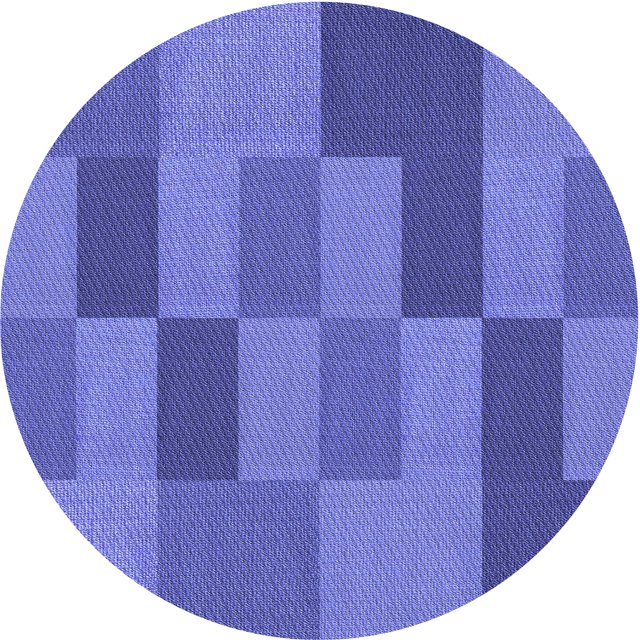 Ahgly Company Tapis d'Intérieur Ronds Transitionnels Bleus Lavables à la Machine, 7 Pieds Rond