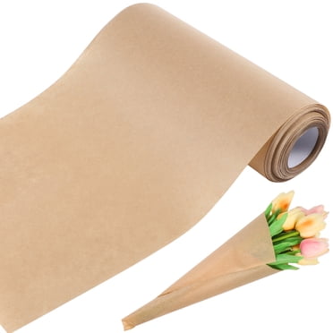 1 Rouleau de Papier d'Emballage Papier Kraft Papier d'Emballage pour Fleurs Papier d'Emballage pour Bouquet Papier d'Emballage Rouleau Papier Brun