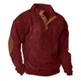 thumbnail image 1 of Ediodpoh Chandail Sans Capuche pour Homme Décontracté Mode Manches Longues Coupe Ample Confortable Chandail à Capuchon pour Homme Chandail pour Homme Rouge P, 1 of 8