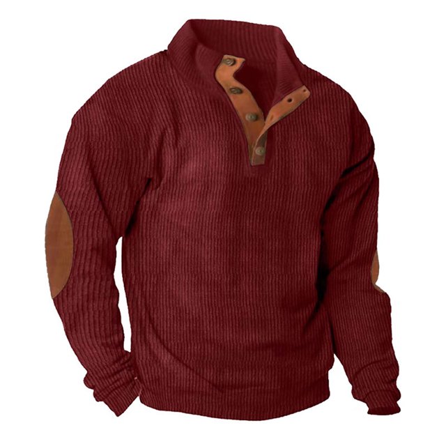 Ediodpoh Chandail Sans Capuche pour Homme Décontracté Mode Manches Longues Coupe Ample Confortable Chandail à Capuchon pour Homme Chandail pour Homme Rouge P