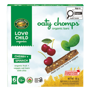 Love Child Organics Oaty Chomps Cerises + Barre de snack des épinards 138g boîte