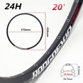 thumbnail image 2 of Splihome 20 inch Mountain Bike Wheel Rim 24/28/32/36 Hole Double Disc Wheel Rim 32 holes B, 2 of 9