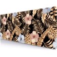 thumbnail image 1 of Desk Pad, Hibiscus Frangipani Gold Palm Leaves Large Mouse Pad, Mouse Mat Anti Slip Rubber Mousepad for Desktops, Computer, Keyboard Mouse Mat for Work, Laptop, 31.5 X 11.8 Inch, 1 of 5