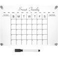 thumbnail image 1 of 1 Set Acrylic Monthly and Weekly Plan Board Clear Dry Erase Board Calendar for Office Kitchen Fridge, 1 of 8