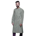 thumbnail image 4 of Atasi Kurta Imprimé pour Hommes Col Mandarin Popeline de Coton Kurta Chemise Décontractée, 4 of 7