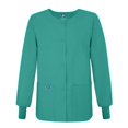 thumbnail image 3 of Adar Universal Women's Round Neck Warm-Up Scrub Jacket, Available in 39 Colors, 3 of 5