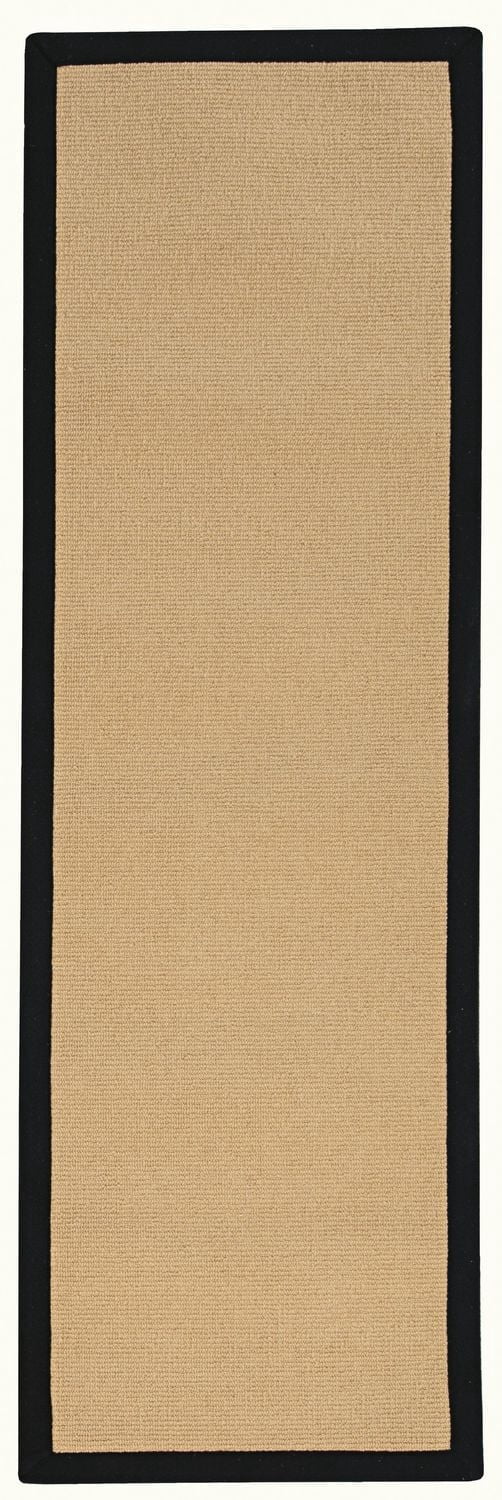 Tapis de couloir Athena sisal et noir 2 pi 6 po x 12 pi