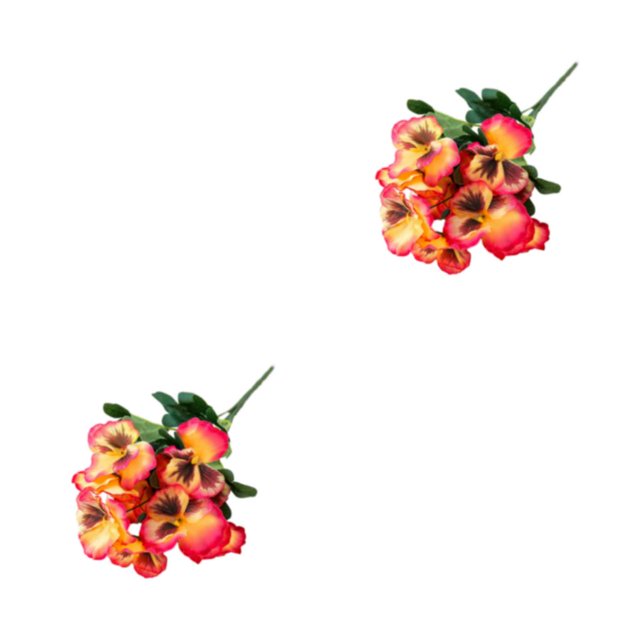 Decodeary Realistic Appearance Flower Decoration For Low Maintenance Garden Easy To Clean Cloth Decorations Fake Plants Flowers JH1242 Orange 2Set