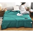 thumbnail image 2 of VogueV Queen-Size Cooling Comforter 170x200cm - Temperature-Regulating Bedding Green, 2 of 8