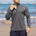 thumbnail image 3 of QIPOPIQ Men's UPF 50+ Sun Shirt 1/4 Zip Up Long Sleeve Rash Guard Lightweight Hiking Workout Running Pullover Clearance, 3 of 6